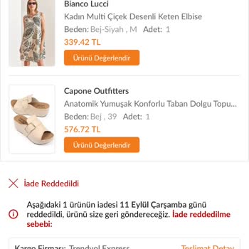 Trendyol İadesinde Yapılan Hata