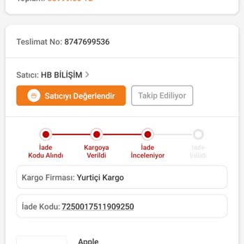 Hb Bilişim Telefon İade Sorunu