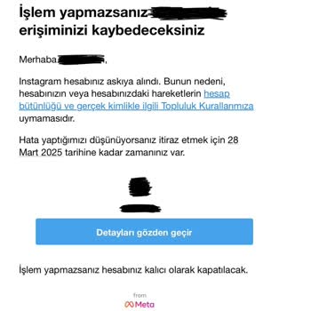 Instagram Hesabımı Askıya Aldı