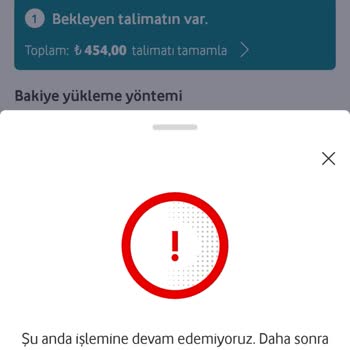 Vodafone Pay Vodafone İstanbulkart Yükleme Hatası