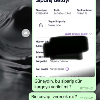 Ürünlerin Teslim Edilmemesi ve İletişimsizlik Sorunu
