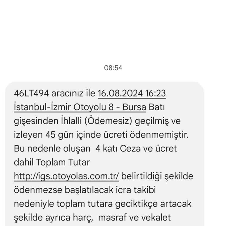 Otoyol HGS Sistemindeki Haksız Ceza