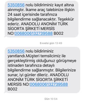 Anadolu Sigorta'nın Kasko Sözleşme Şartlarını Yerine Getirmemesi