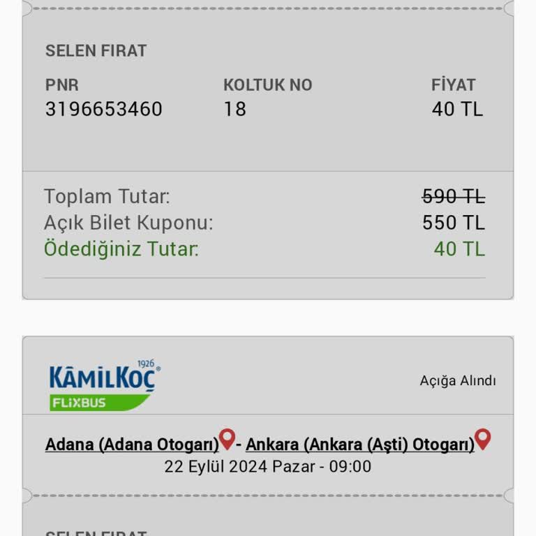 Bilet İptalinde Kupon Kullanımı ve Ücret İadesi Sorunu