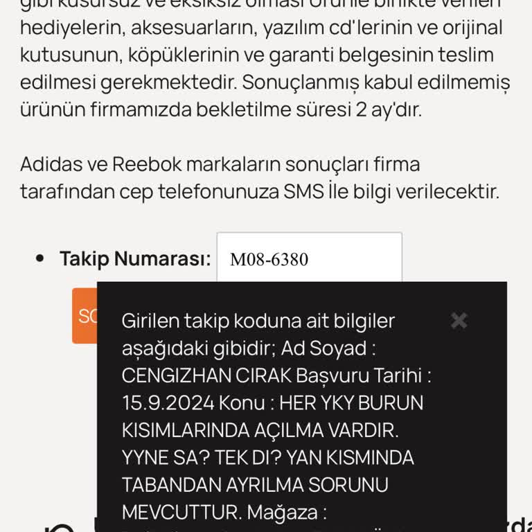 Puma Ayakkabının Garanti Kapsamında İade Edilmemesi