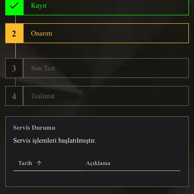 Bilgisayarımın Onarım Süreci Hakkında Bilgi Alamıyorum