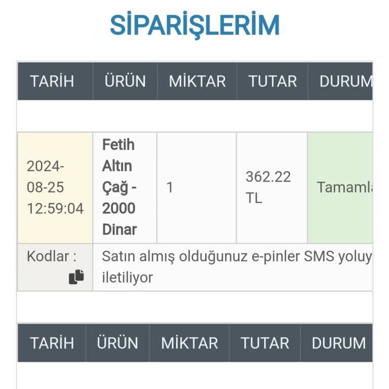 Epin.com TR'den Alınan Kodun Gönderilmemesi ve Destek Eksikliği