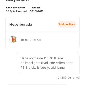 Eksik İade ve Yanıt Alamama Sorunu