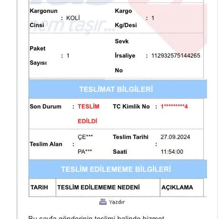 Geç Teslimat ve Yanıltıcı Bilgilendirme