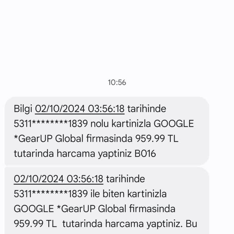 İzinsiz Kredi Kartı Harcaması: 959.99 TL İadesi Talebi