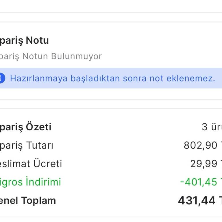 Migros Hemen'de Yanıltıcı Teslimat Ücreti Bildirimi