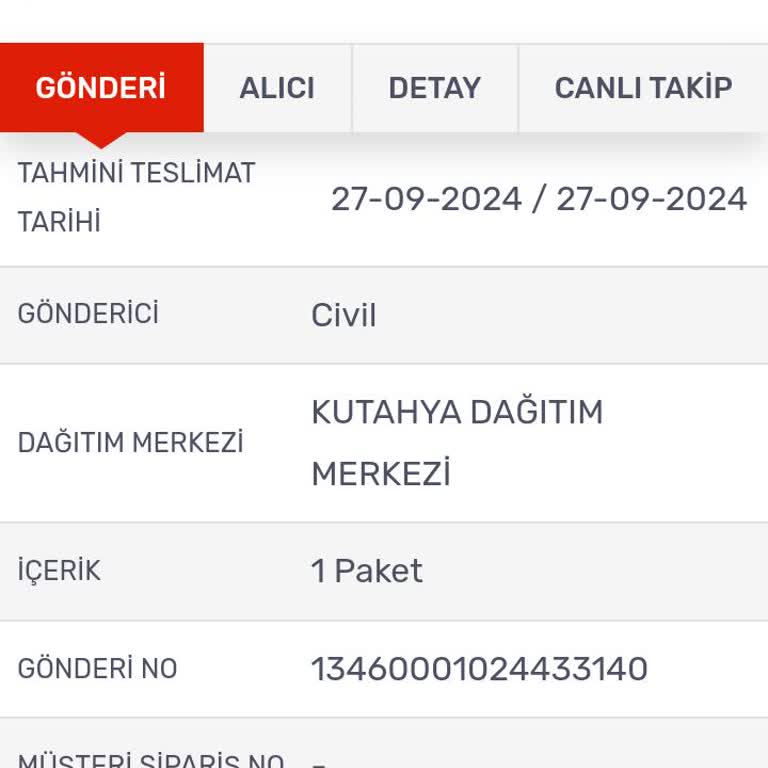Kargomsende Kütahya Kargo Şirketi Teslimat Sorunu