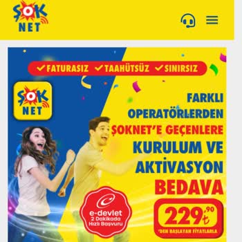 Şok Net Aktivasyon Ücreti Ve İnternet Hızı Sorunu