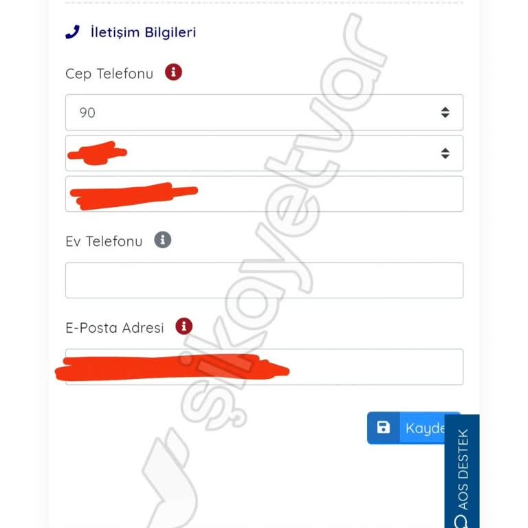 Açık Öğretim Sistemi Cep Telefonu Hatası