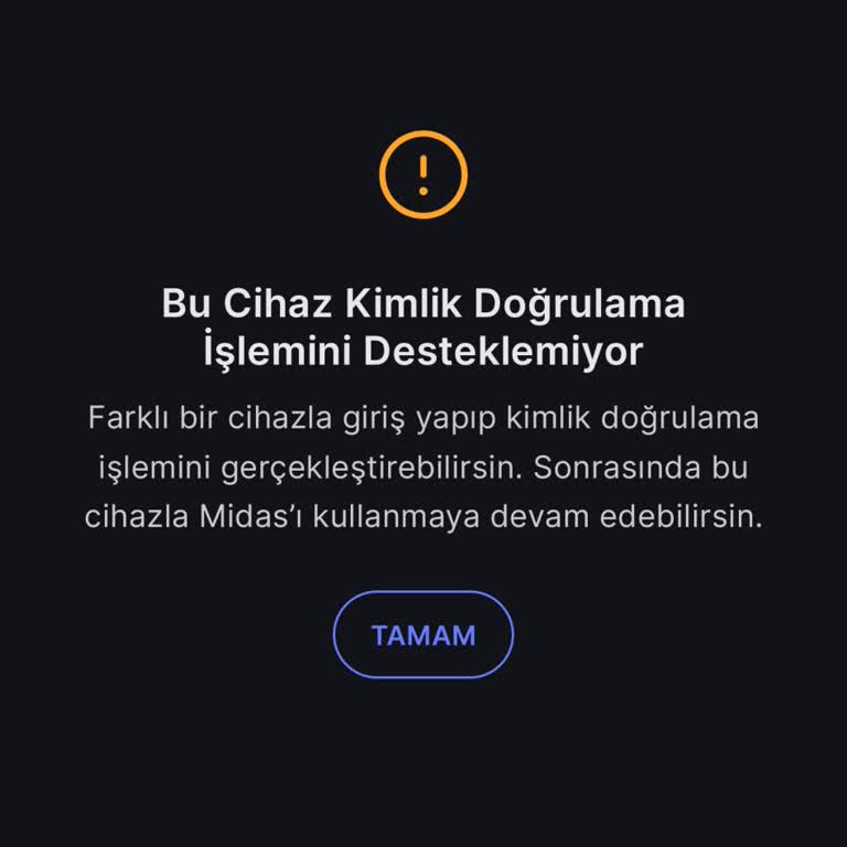 Midas NFC Özelliğine Rağmen Sürekli Hata Alıyorum