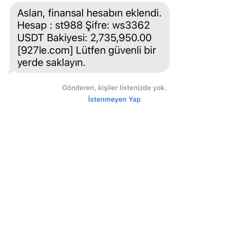 Yanlış Gönderilen Finansal Mesaj ve Sorumluluk Reddi