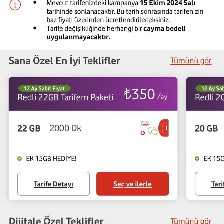 Vodafone Tarifelerindeki Fahiş Fiyat Artışı ve Müşteri Hizmetleri Sorunu