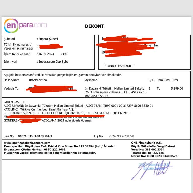 Güvenilmez Firma: Sipariş Teslimatında ve İade Sürecinde Sorunlar