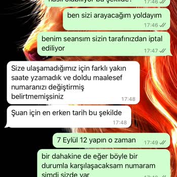 Seans Randevularında Sürekli Sorun ve Ücret İadesi Yapılmıyor