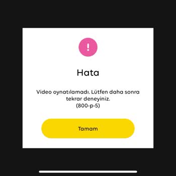 TV Plus Uygulamasında Sürekli Hata Kodu Alıyorum