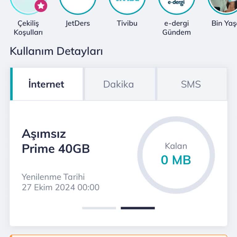 Türk Telekom Prime 40 GB Tarifesinde Hızlı İnternet Tüketimi ve Destek Eksikliği