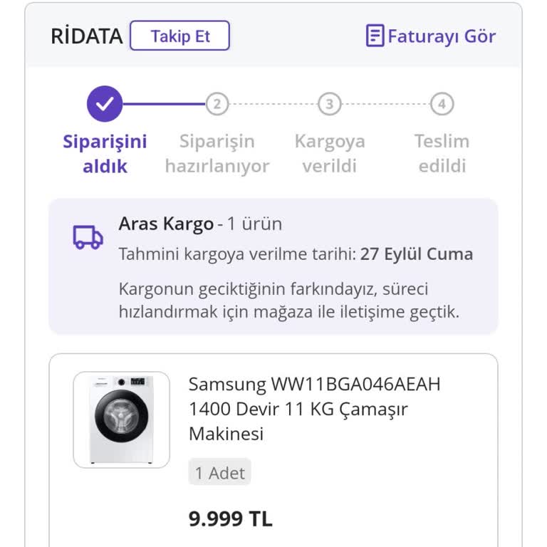 N11 Üzerinden Alınan Çamaşır Makinesi Gönderilmiyor