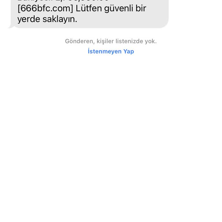 Yanlış Gönderilen Finansal Hesap Bilgisi ve İlgisiz Mesaj