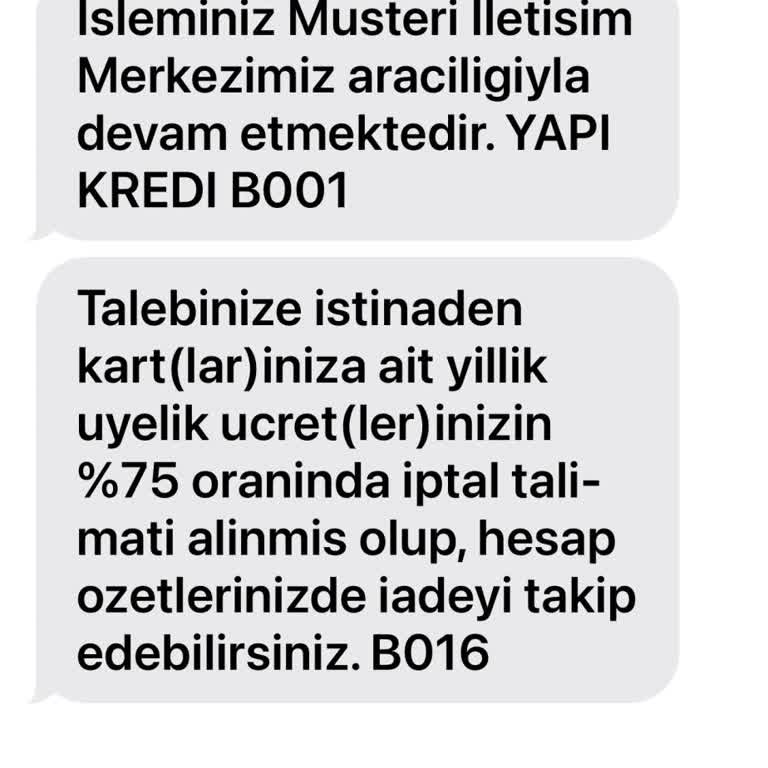 Yapı Kredi Bankası Kredi Kartı Ücreti İadesi Sorunu