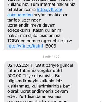 Vodafone İnternet Paketi Aniden Tükendi