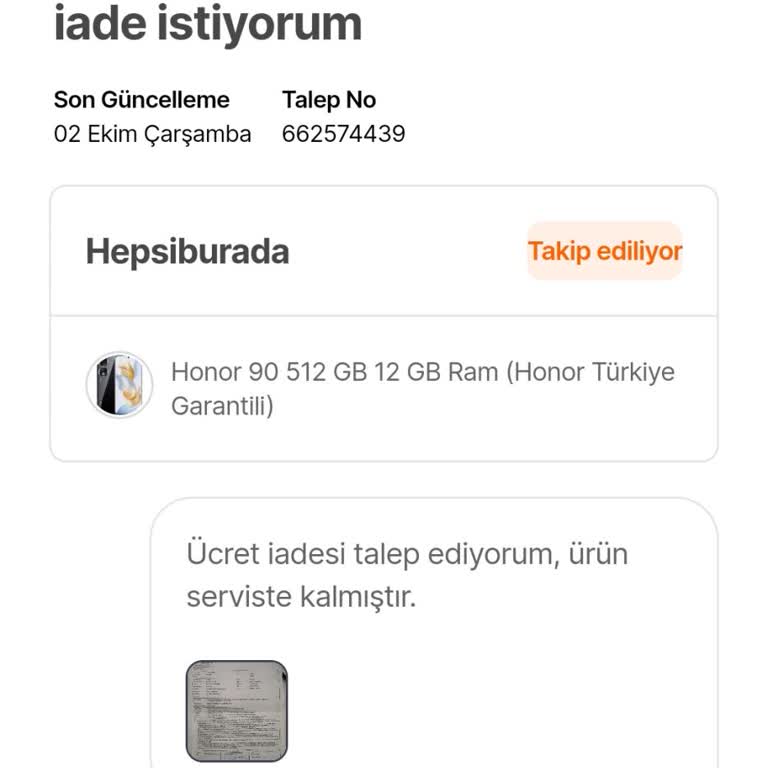 Hepsiburada'dan Aldığım Telefonun İade Sürecinde Mağduriyet Yaşıyorum
