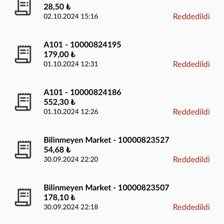 Hayat Pay Uygulaması Fişleri Reddediyor