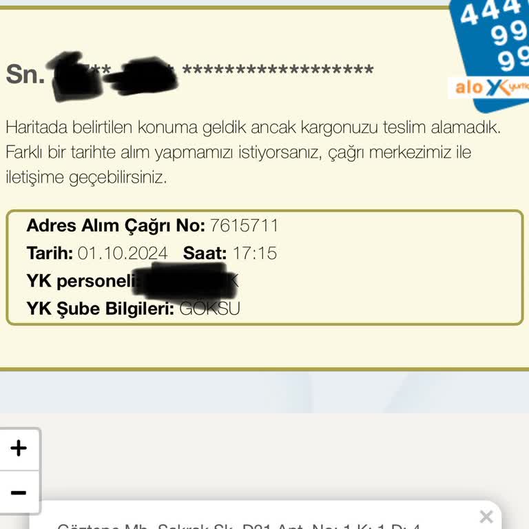 Kargo Firmasının Yetersiz Hizmeti ve Yanıltıcı Bilgilendirme