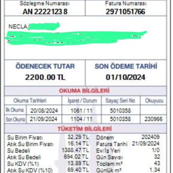 Yüksek Su Faturası ve İlgisizlik Nedeniyle Mağduriyet