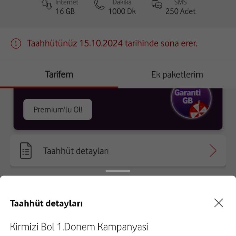 Vodafone Kırmızı Fırsat 16 GB Paketinin 2. Dönem Bilgisi ve Ücretlendirme Sorunu