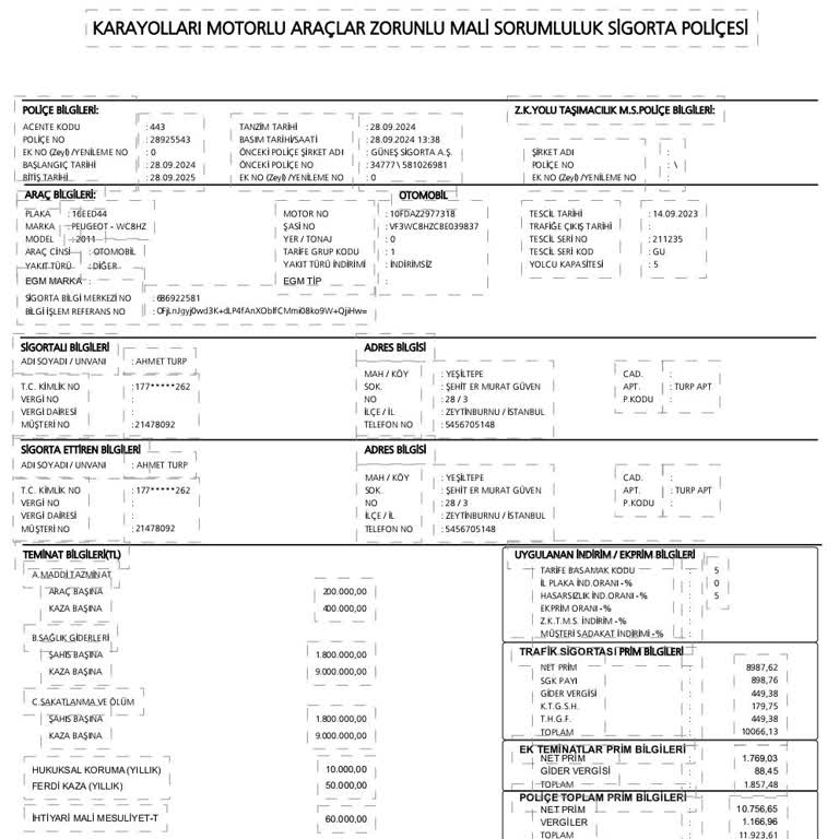 Yanıltıcı Poliçe Düzenleme ve Kişisel Bilgi İhlali