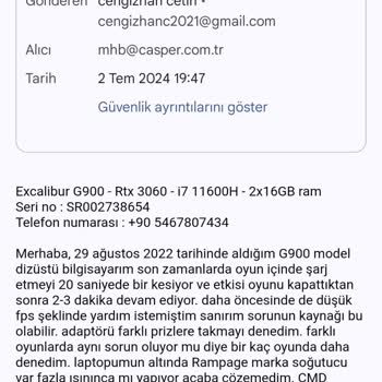 Sürekli Servise Giden Bilgisayarımın Bitmeyen Şarj Sorunu