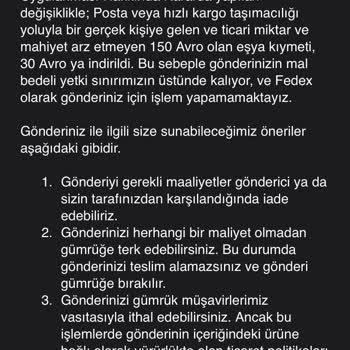 Fedex Türkiye'de Gümrük Sorunları ve Yetersiz Müşteri Hizmetleri
