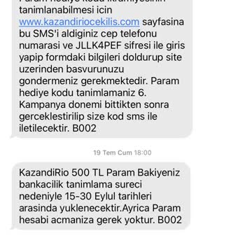 Çekilişten Kazanılan 500 TL'nin Hesaba Yatırılmaması