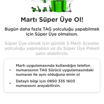 Martı Tag Sürücüsü Olarak Mağduriyet Yaşıyorum!