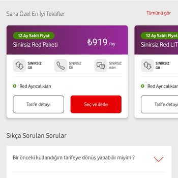Vodafone Fatura ve Tarifelerde Adaletsizlik
