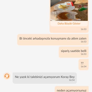 Burger King siparişim teslim edilmedi ve para iadesi yapılmadı