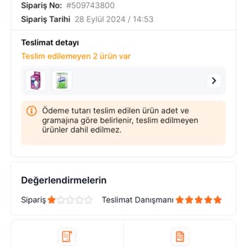 Migros Sanal Market: Eksik Ürünler ve Kötü Müşteri Hizmeti