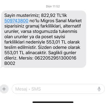 Migros Sanal Market: Eksik Ürünler ve Kötü Müşteri Hizmeti