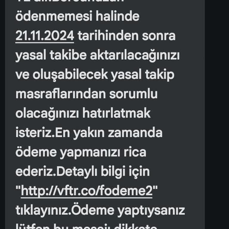 Vodafone Abonesi Olmadığım Halde Sürekli Borç Mesajları Alıyorum
