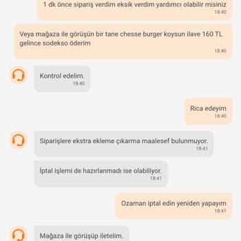 Trendyol Yemek Siparişinde İptal Sorunu ve Müşteri Hizmetleri Yetersizliği