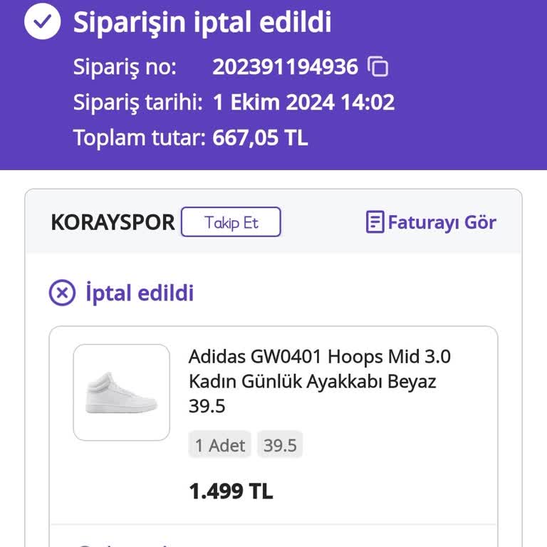 N11 ve Koray Spor İşbirliğiyle İptal Edilen Ayakkabı Siparişi