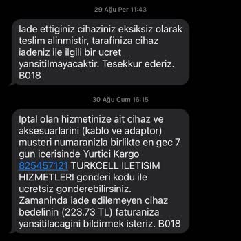 Eksiksiz Teslim Edilen Cihaz İçin Haksız Ücret Talebi