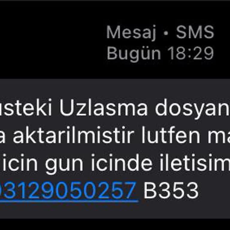 Sahte Uzlaştırma Mesajı ile Mağduriyet