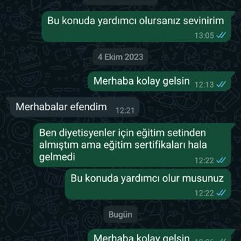 Eğitim Sertifikalarının Gönderilmemesi ve İletişim Eksikliği