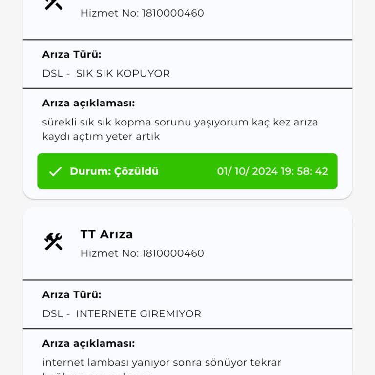 Sürekli İnternet Kopması ve İlgisiz Hizmet